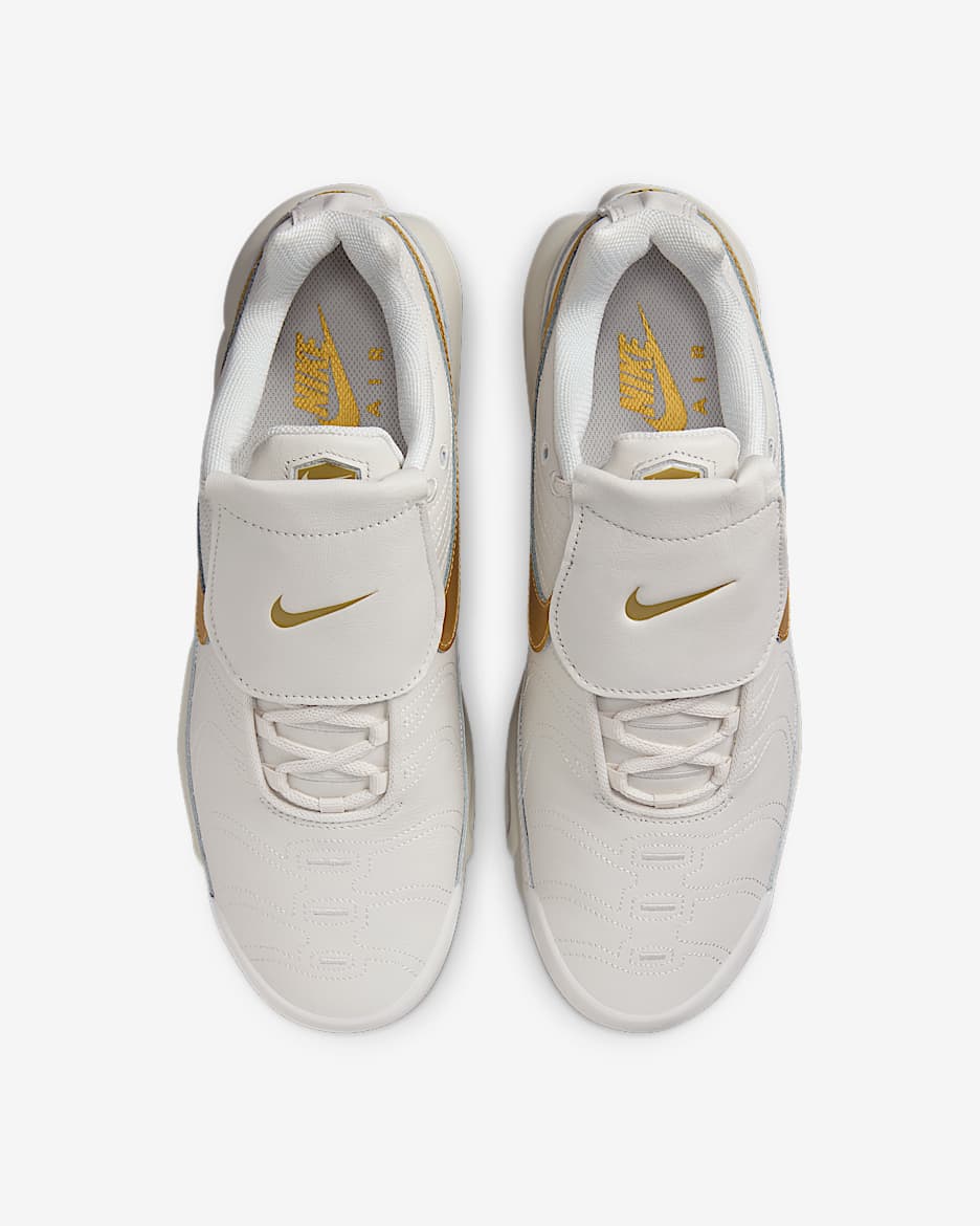 Nike air max plus womens white and gold deals